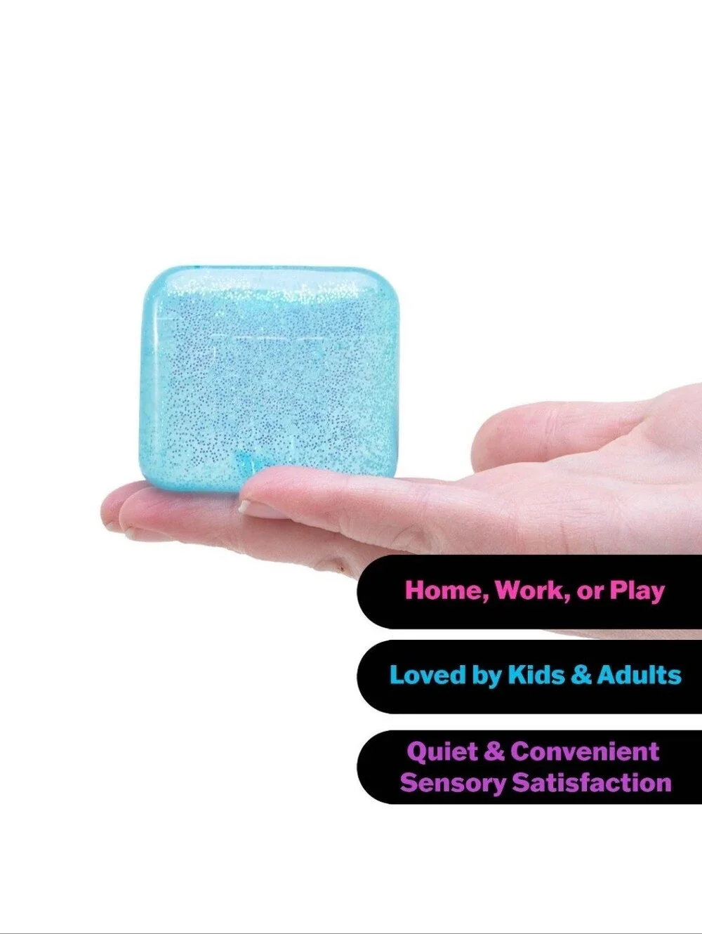 Nice Cube Glitter & Glow Squishy PURPLE